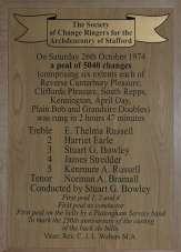 1974 peal board
