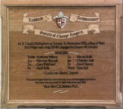 1982 peal board