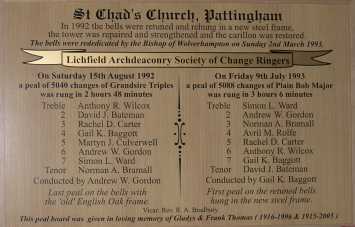 1992-93 peal board